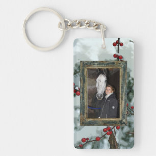 Red Winter Berries Christmas Holiday Keychain
