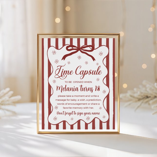 Red Winter Time Capsule Sign (Creator Uploaded)