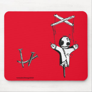 Red Witch Doll Mouse Pad