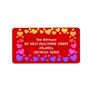 Red with heart label