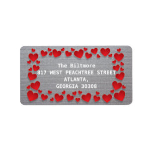 Red with heart label