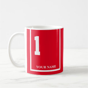 Red with White 1 Horse Saddle Blanket Custom Coffee Mug