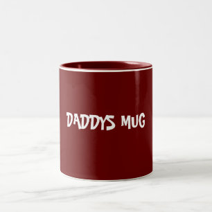 Red with White Text  "Daddys Mug"  Mugs for Dad