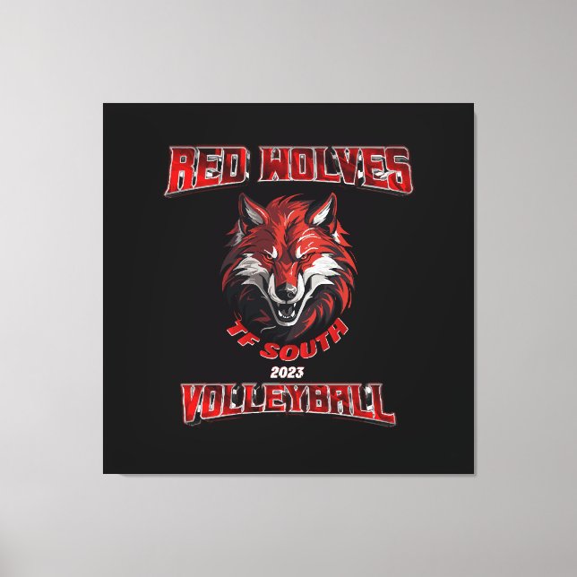 Red Wolf Canvas Print (Front)