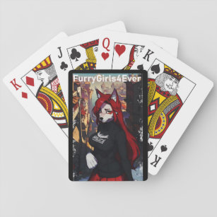 Red Wolf Girl FurryGirls4Ever cards