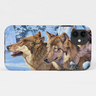 Red wolves painting Case-Mate iPhone case