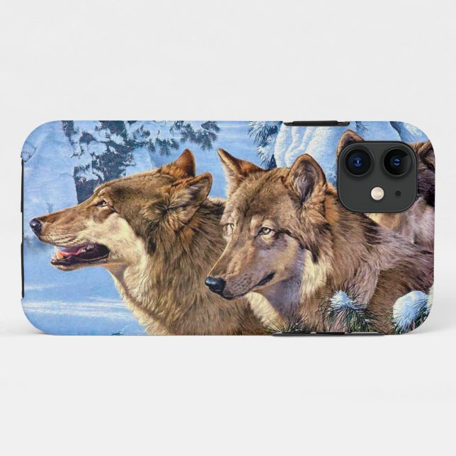 Red wolves painting Case-Mate iPhone case (Back (Horizontal))