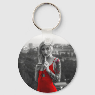 Red woman key ring