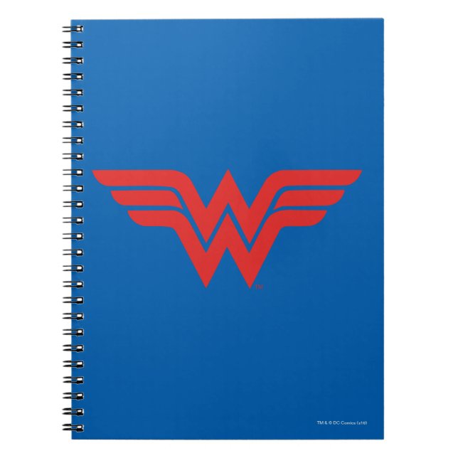 Red Wonder Woman Logo Spiral Notebook (Front)