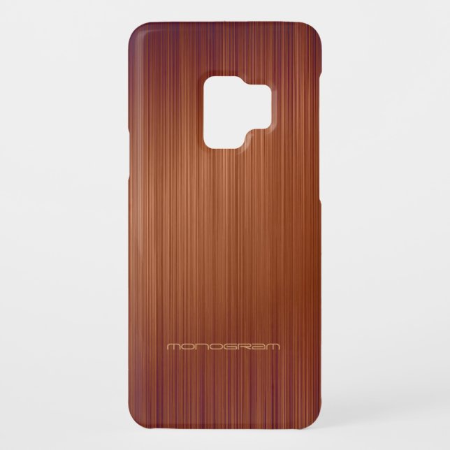 Red Wood Look Texture Pattern-Monogram Case-Mate Samsung Galaxy Case (Back)