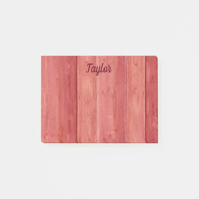Red Wood Post-it Notes (Front)