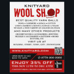 Red Wool Shop Logo, Knitting Store, Yarn Store Flyer<br><div class="desc">Red Wool Shop Logo,  Knitting Store,  Yarn Store Advertising Flyer by The Business Card Store.</div>