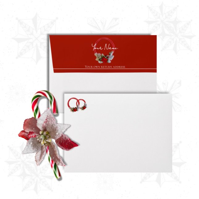 Red Wreath on White Canvas Envelope (Creator Uploaded)