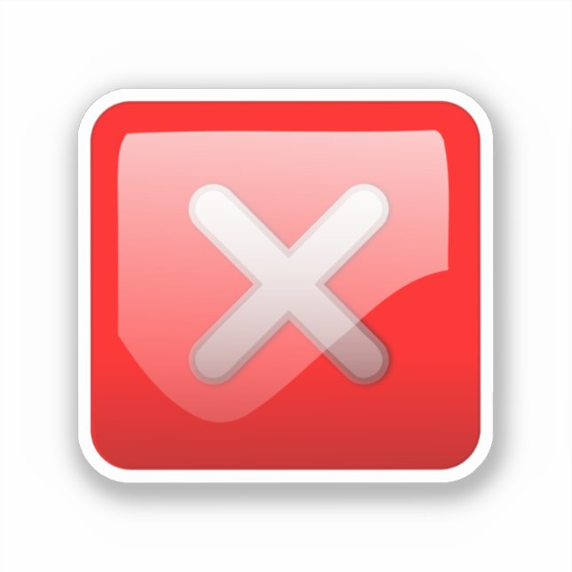 Red X Incorrect (Front)