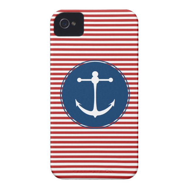 Red Yacht Club Pattern Case-Mate iPhone Case (Back)