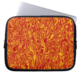 Red & Yellow Abstract Swirl Laptop Sleeve