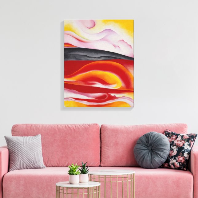 Red, Yellow and Black Streak | Georgia O'Keeffe | Canvas Print (Insitu(LivingRoom))