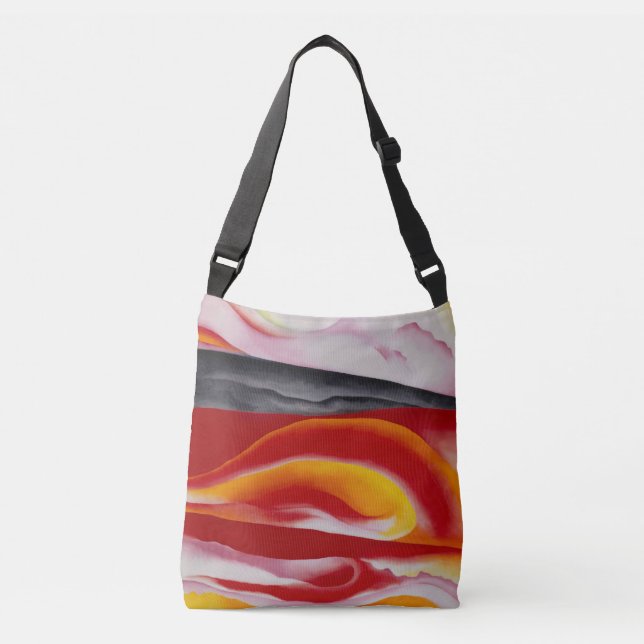 Red, Yellow and Black Streak | Georgia O'Keeffe | Crossbody Bag (Front)