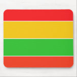 Red, Yellow and Lime Green Stripes Mouse Pad<br><div class="desc">Bright and cheerful striped patterned mouse pad featuring red,  yellow and lime green. Can add text or initials to personalise. 

By https://www.zazzle.com/store/celestesheffey</div>