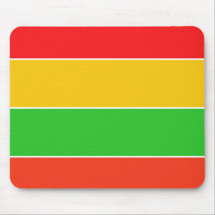 Red, Yellow and Lime Green Stripes Mouse Pad