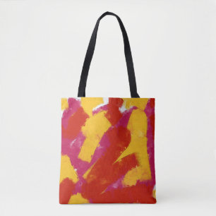 Red, Yellow and Pink Tote Bag