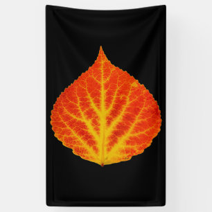 Red & Yellow Aspen Leaf #10 Banner