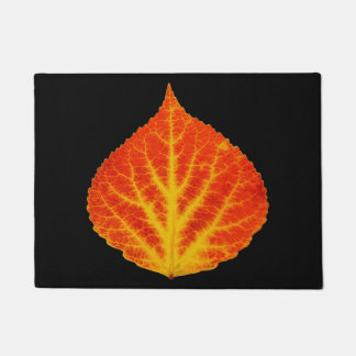 Red & Yellow Aspen Leaf #10 Doormat