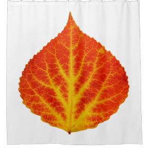 Red & Yellow Aspen Leaf #10 Shower Curtain