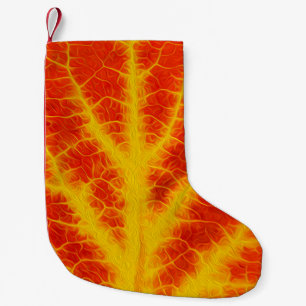 Red & Yellow Aspen Leaf #10 Small Christmas Stocking