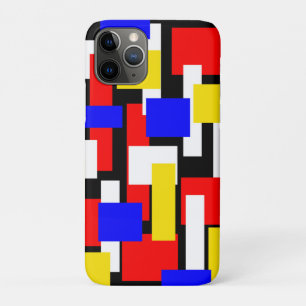 Red, Yellow, Black and Blue Geometric Blocks Case-Mate iPhone Case