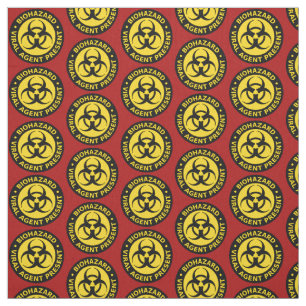 Red, Yellow & Black Biohazard Warning Fabric