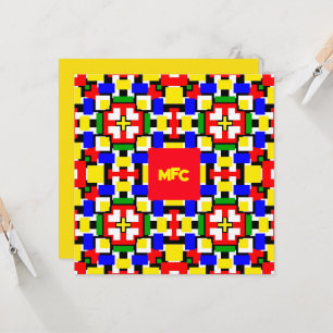 Red, Yellow, Black, Blue and Green Geometrics 