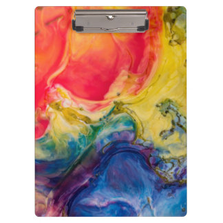 Red Yellow Blue Abstract Painting Clipboard
