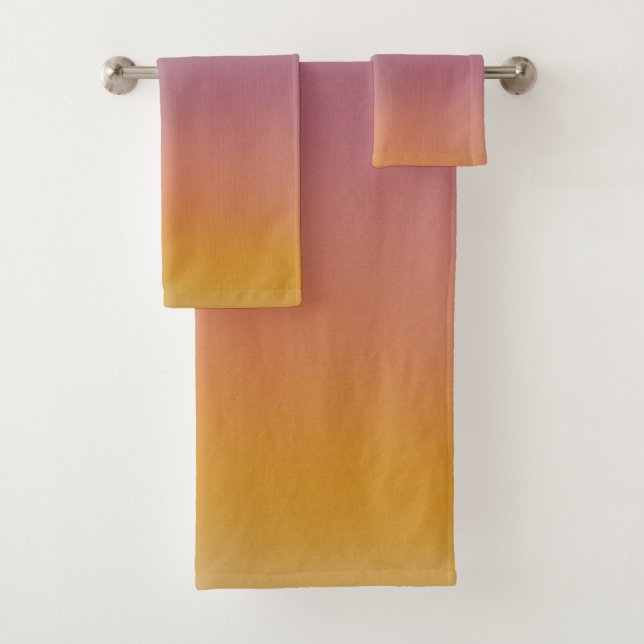 Red Yellow Blue Green Colours Template Abstract Ar Bath Towel Set (Insitu)