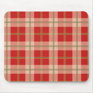 Red Yellow Blue Green Plaid Mousepad
