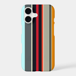 Red Yellow Blue Silver Multicolored Stripes