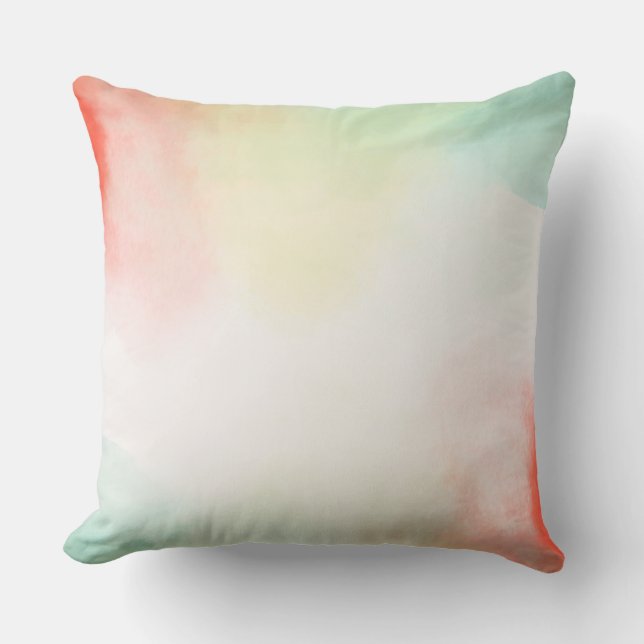 Red Yellow Blush Tie Dye Cushion (Front)