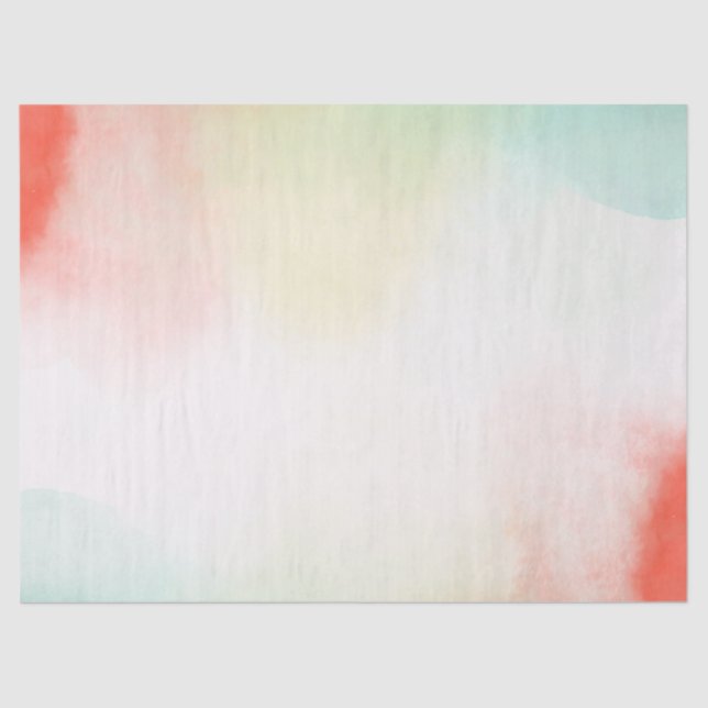 Red Yellow Blush Tie Dye Tissue Paper (Front)