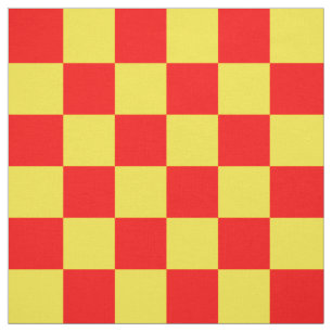 Red Yellow Check Chequered Pattern Design  Fabric