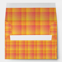 Red Yellow Chequered Abstract Pattern