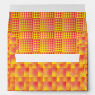 Red Yellow Chequered Abstract Pattern Envelope