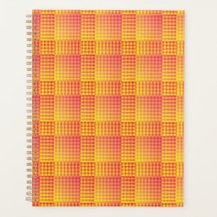 Red Yellow Chequered Abstract Pattern Planner