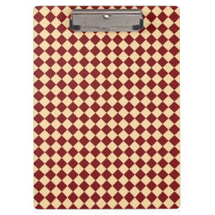 Red Yellow Chequered Diamond Pattern Clipboard