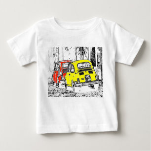 red yellow colour urban comic cartoon car baby T-Shirt