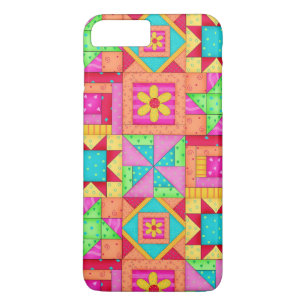 Red Yellow Colourful Patchwork Quilt Block Art Case-Mate iPhone Case