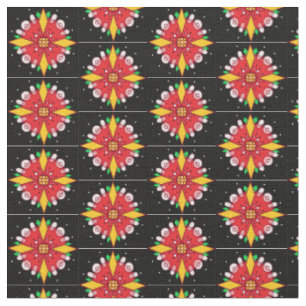 Red Yellow Floral Fabric