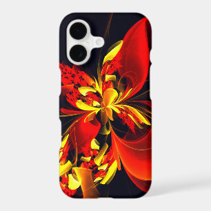 Red Yellow Floral Modern Abstract Art Pattern #10