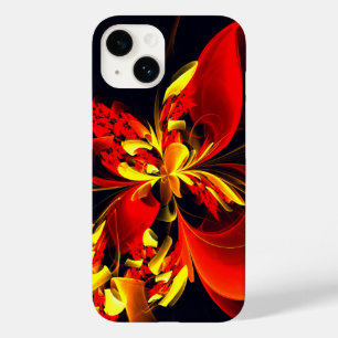 Red Yellow Floral Modern Abstract Art Pattern #10 Case-Mate iPhone 14 Case