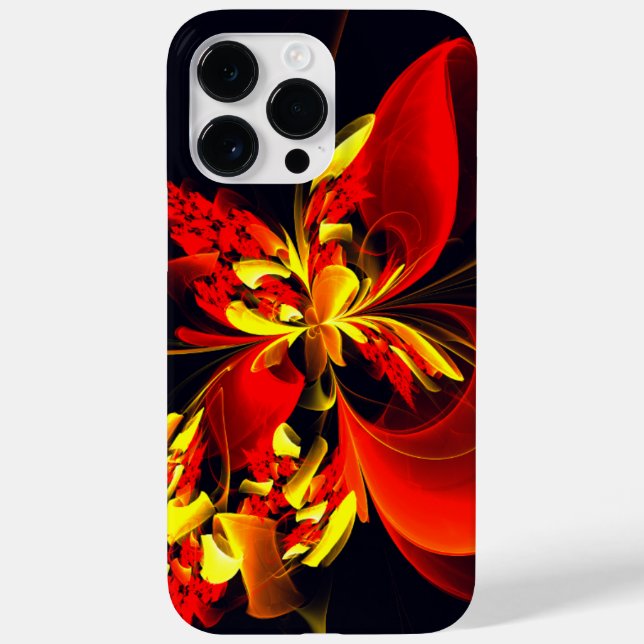 Red Yellow Floral Modern Abstract Art Pattern #10 Case-Mate iPhone Case (Back)