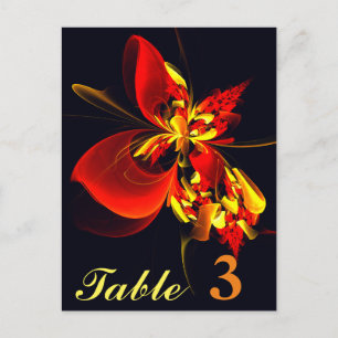 Red Yellow Floral Modern Abstract Art Pattern #10 Postcard